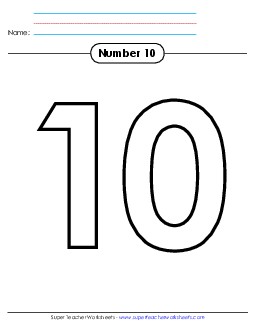 Outline - Number 10 Number Families Worksheet