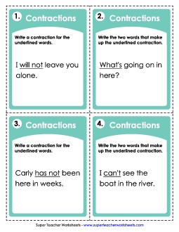 Contractions (ELA) Worksheet