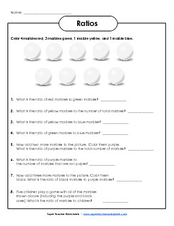 Ratio Marbles Worksheet