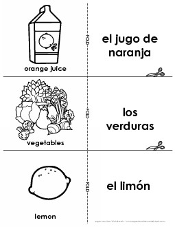 Flashcards: Food 2 Free Spanish Worksheet