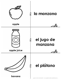 Flashcards: Food 1 Spanish Worksheet