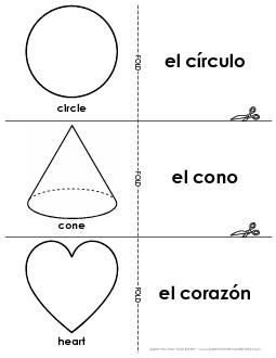 Flashcards: Shapes Spanish Worksheet