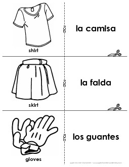 Flashcards: Clothes Spanish Worksheet