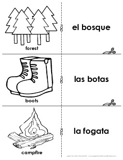 Flashcards: Camping Spanish Worksheet