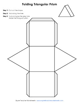 Foldable Triangular Prism Geometry Worksheet