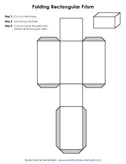 Foldable Rectangular Prism Geometry Worksheet