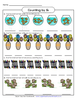 Objects: Counting by 5s Worksheet