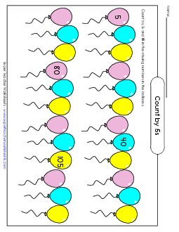 Balloons - Count by 5s Counting Worksheet