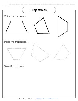 Trapezoids Geometry Worksheet