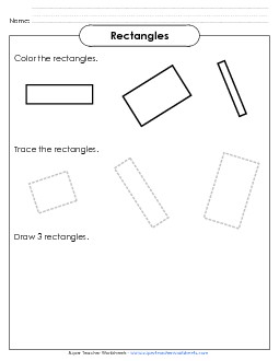 Rectangles Geometry Worksheet