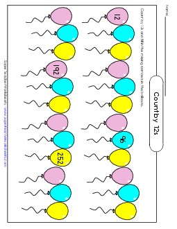 Balloons - Count By 12s Counting Worksheet