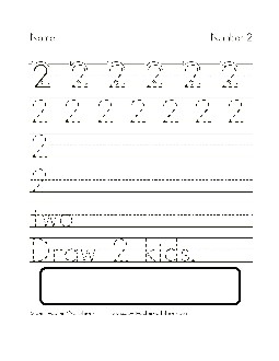 Number 2 Printing Worksheet