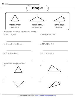 Triangle Types Geometry Worksheet