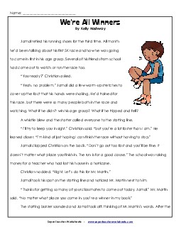 We\'re All Winners 4th Grade Reading Comprehension Worksheet