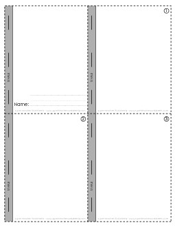 Blank Mini-Book Template Phonics Worksheet