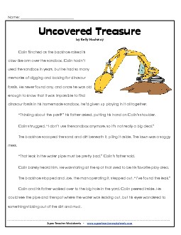 Fossil Treasure 3rd Grade Reading Comprehension Worksheet