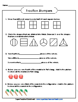 Fraction  Free Printable Worksheet