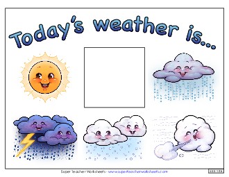 Daily Weather Chart (Color) Worksheet