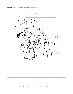 Horse Ranch Writing Storypics Worksheet