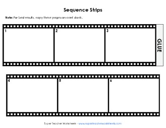 Sequencing Film Strips Graphic Organizers Worksheet