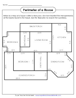 Perimeter Floor Plan Geometry Worksheet