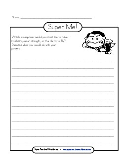 My Superpower Writing Worksheet