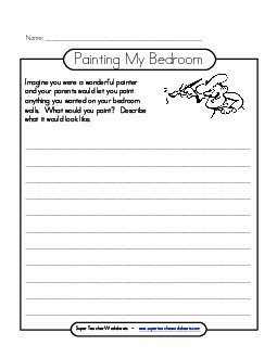 Painting Your Bedroom Writing Worksheet