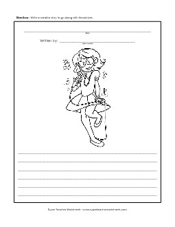 Singing Sensation Writing Storypics Worksheet