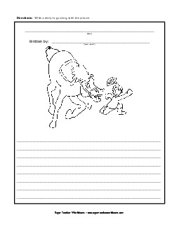 Horse Chase Writing Storypics Worksheet