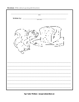 Squirrel Snack Writing Storypics Worksheet