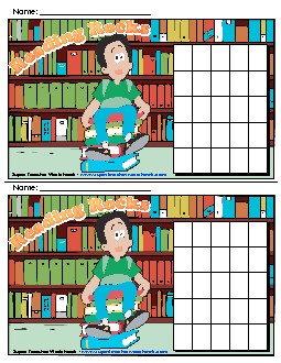 Reading Rocks Chart (Boy) Sticker Charts Worksheet