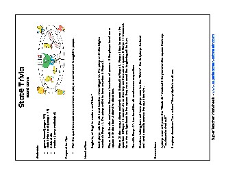 Board Game:  States Trivia Worksheet