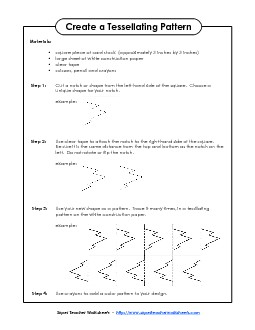 Tessellate: Project Tessellations Worksheet