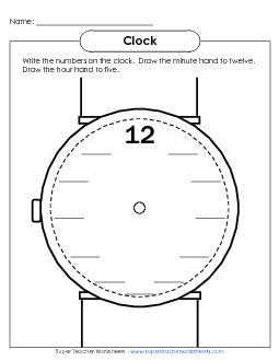 Write the Numbers Time Worksheet