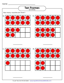 Double Ten-Frame Counting (Up to 20) Ten Frames Worksheet