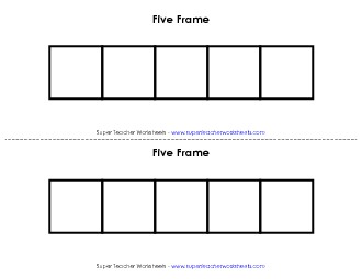 Five-Frame (Blank) Ten Frames Worksheet