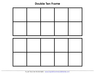 Double Ten-Frame / Twenty-Frame (Blank) Ten Frames Worksheet