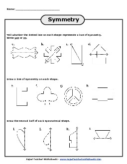 Symmetry Worksheet Free Geometry Worksheet