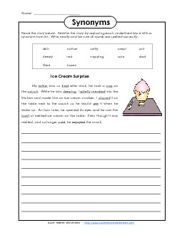 Synonyms 2 Synonyms Antonyms Worksheet