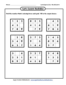 Let\'s Learn Sudoku B Free Worksheet