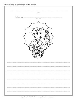 St. Patrick's Day - Leprechaun Writing Storypics Worksheet