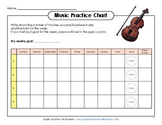 Music Practice 3 Worksheet