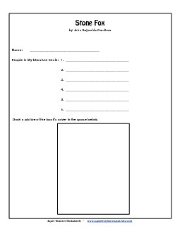 Lit Circles: Cover Page Books Worksheet