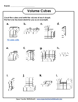 Volume Cubes - Advanced Geometry Worksheet