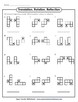 Rotation, Translation, Reflection Free Geometry Worksheet