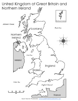 United Kingdom - Political Map Uk Worksheet