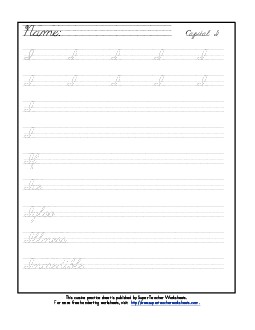 Uppercase cursive I Worksheet