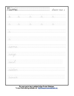 Lowercase cursive s Worksheet