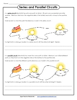 Series and Parallel Circuits Electricity Worksheet