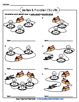 Series and Parallel Circuits 2 Electricity Worksheet